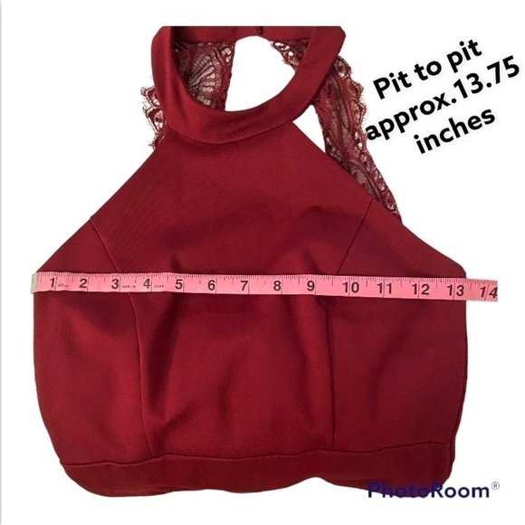 Nwt LULUS Hometown Girl Wine Red Lace Skater Dress - Picture 8 of 8